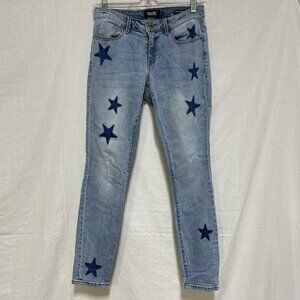 Nanette Lepore Womens Size 4 Jeans Hamilton Skinny Ankle Star Print Denim